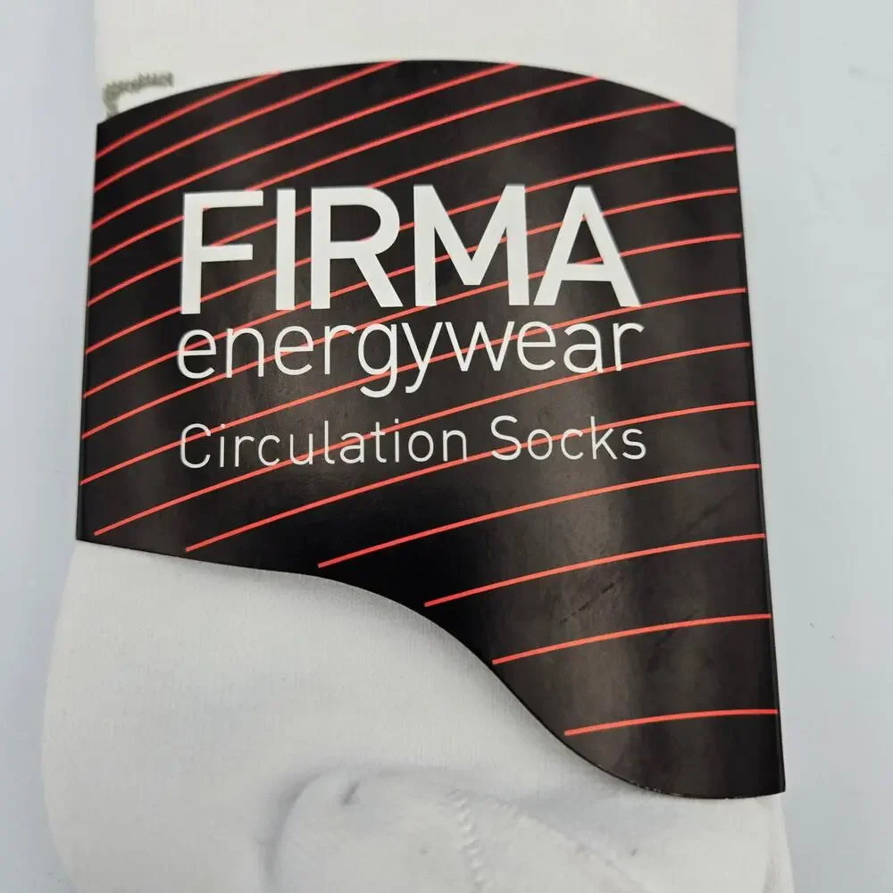 FIRMA Energywear Circulation Socks White Large Emana Smart Yarn Compression